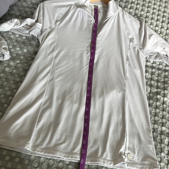 Lily Pulitzer  White Quarter-Zip Luxletic Top - Picture 9 of 10